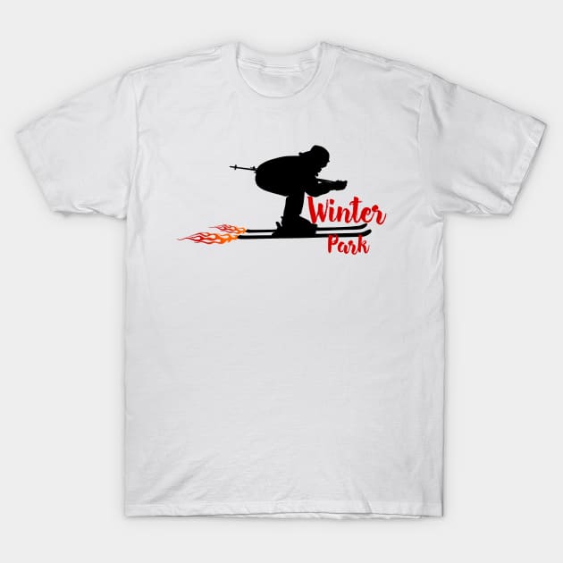 Winter Park United States Skiing T-Shirt by ArtDesignDE